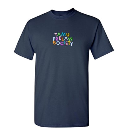 Dark Shirt with Rainbow Lettering